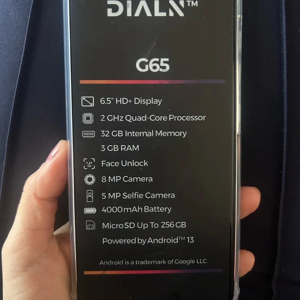 DIALN G65 QUAD C0RE 6.5'' 32GB ANDROID 13 SMARTPHONE